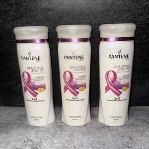 3 Lot Pantene PRO-V Beautiful Lengths 2 IN 1 Shampoo & Conditioner, 12.6 oz